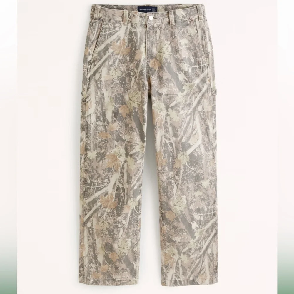 Abercrombie & Fitch Athletic Loose  Camouflage Men Pants Size 30 - Picture 5 of 14
